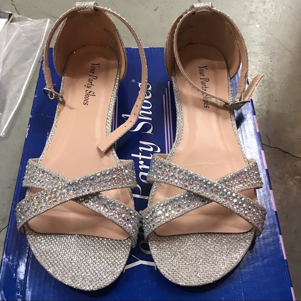 Silver AB Rhinestone Flats! - Picture 8 of 13